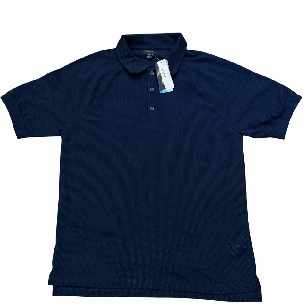J. Crew Polo Shirt M Navy Blue COOLMAX Mesh Pique Cotton Blend NWT Breathable
